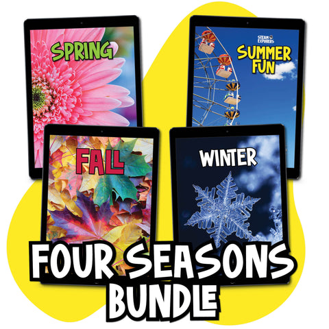 Four Seasons Ebook Bundle (Spring, Summer Fun, Fall, Winter) by STEAM Explorers