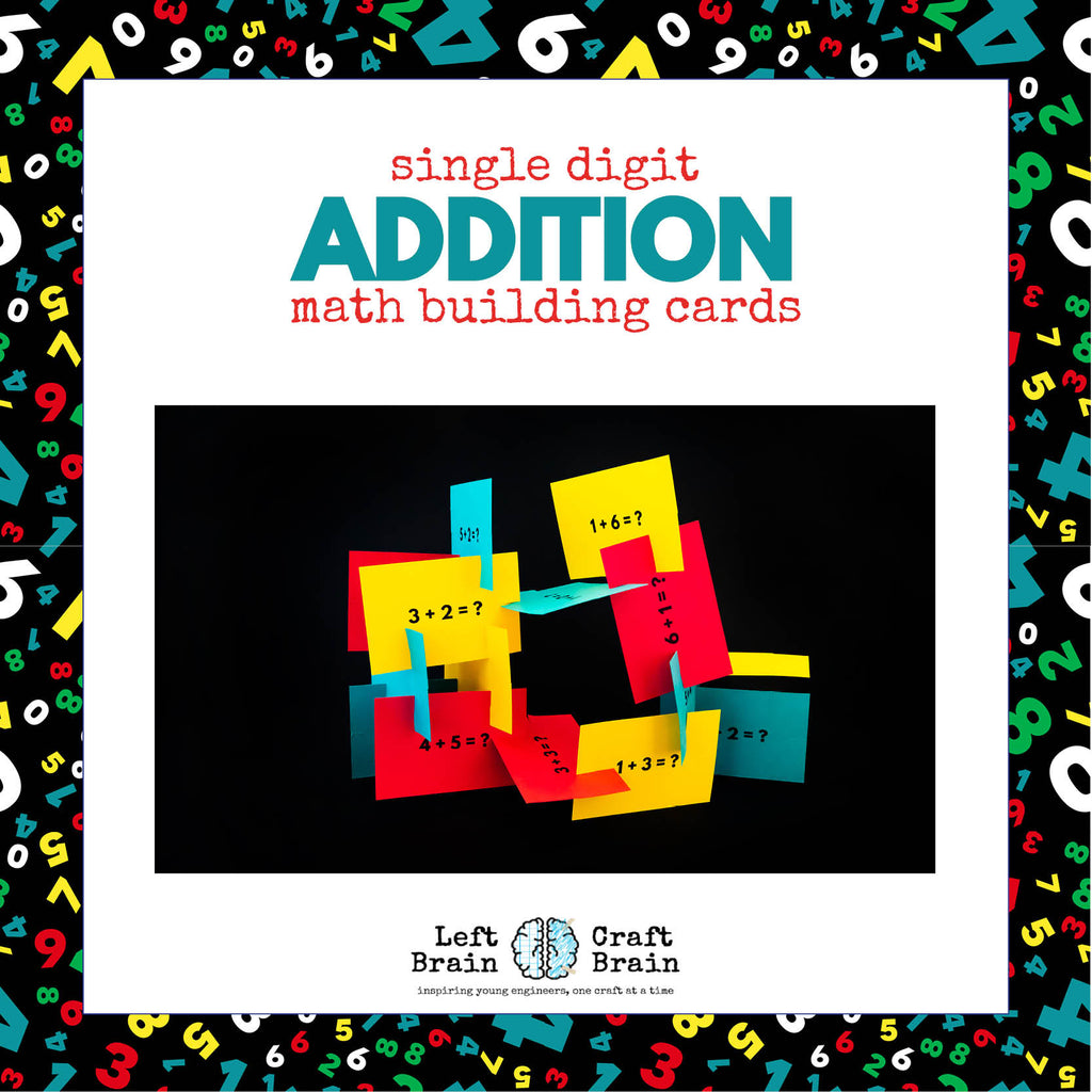 Math Building Cards - Single Digit Addition No Regrouping