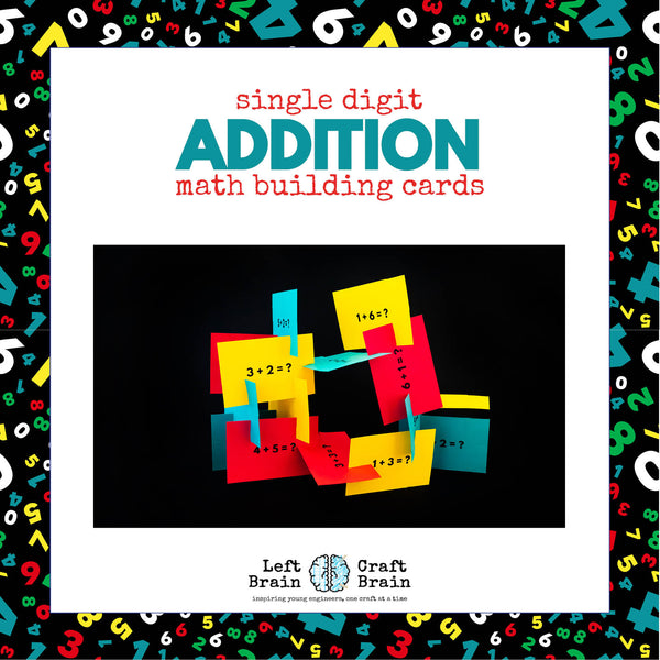 Math Building Cards - Single Digit Addition No Regrouping