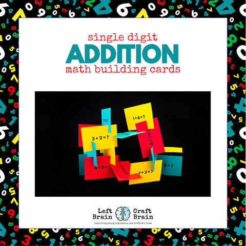 Math Building Cards - Single Digit Addition No Regrouping