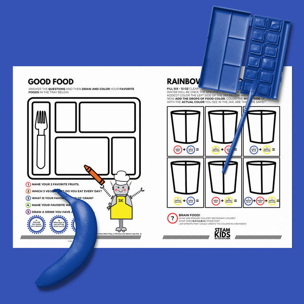 STEAM Kids in the Kitchen Activity Placemats