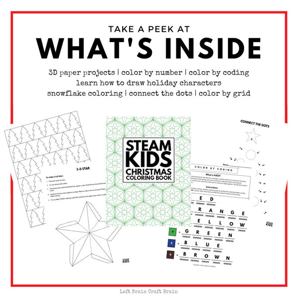 STEAM Kids Christmas Coloring Book