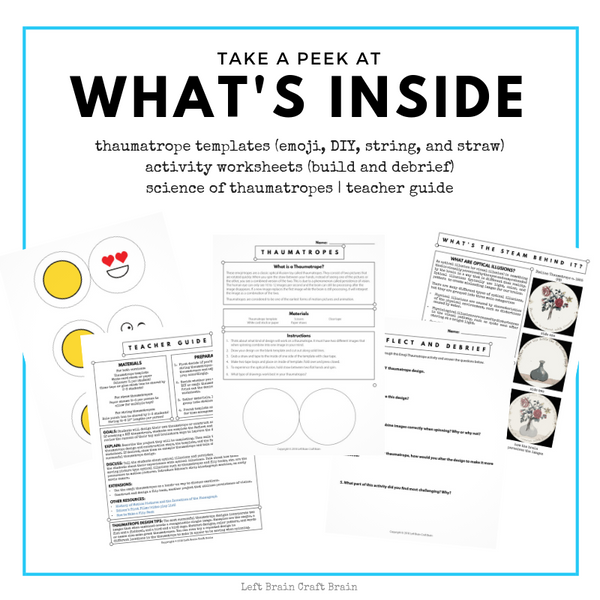 Thaumatrope Activity Pack Printable