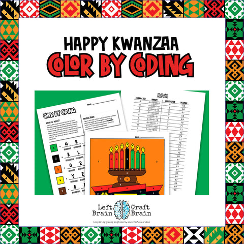 Kwanzaa Color by Coding Coloring Page