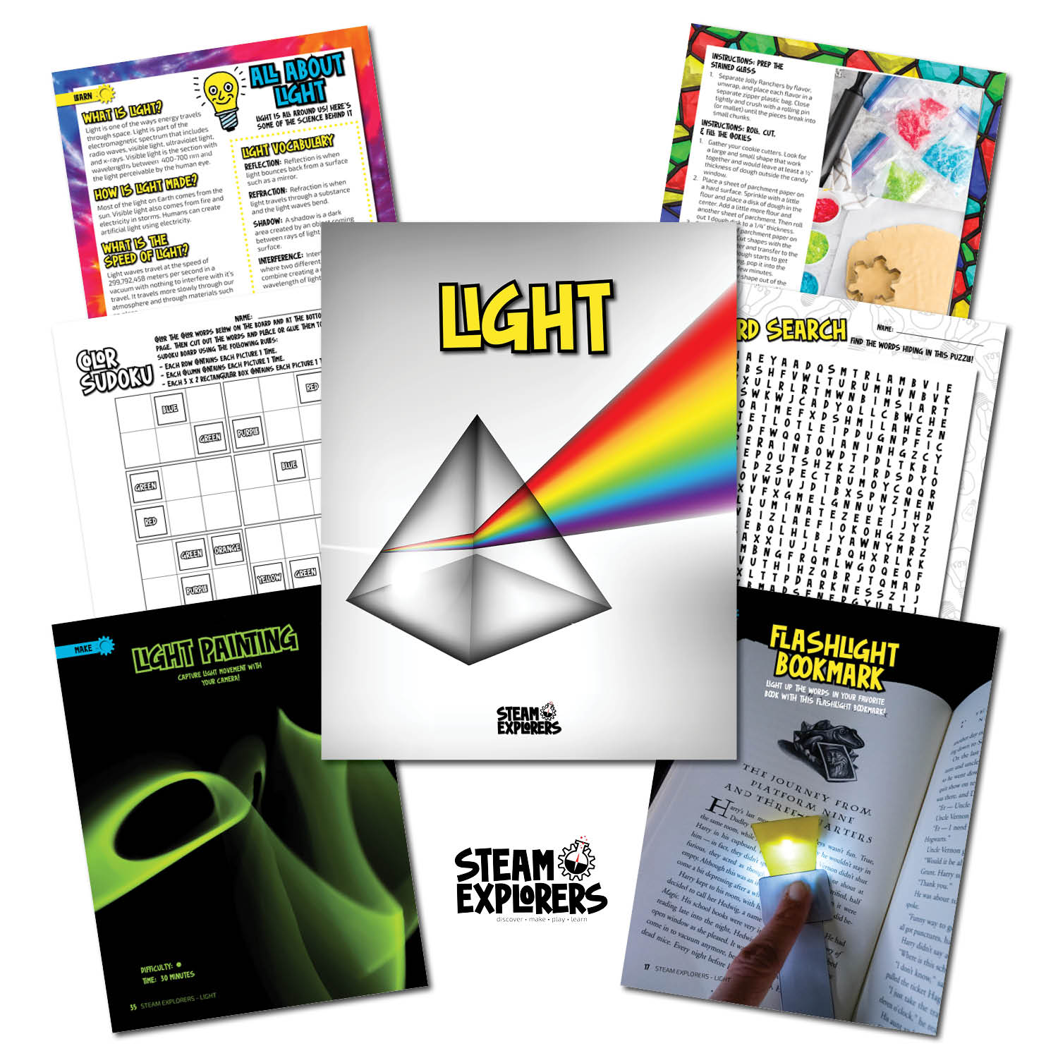 Light Ebook Unit Study by STEAM Explorers
