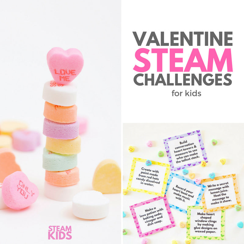 Valentine's Day STEAM Challenge Cards