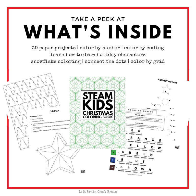 STEAM Kids Christmas Coloring Book