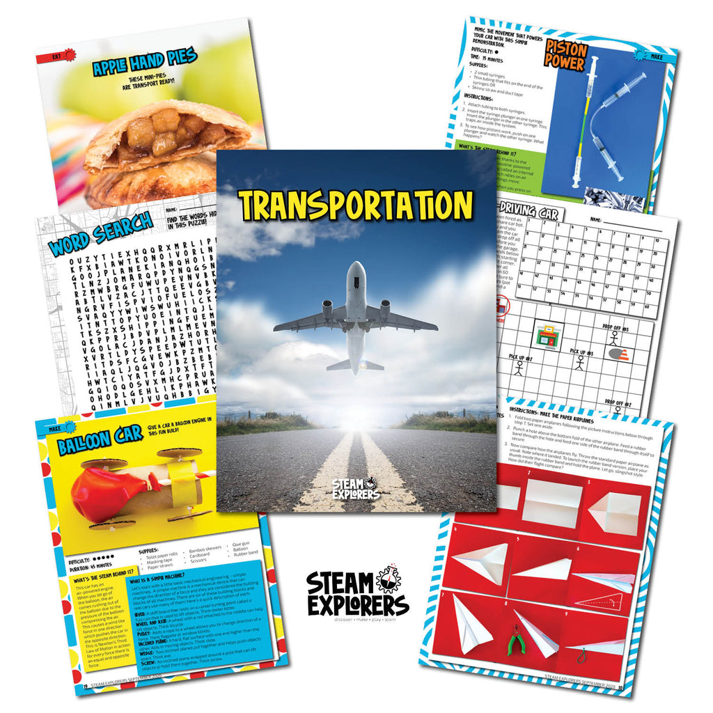 Transportation Ebook Unit Study by STEAM Explorers
